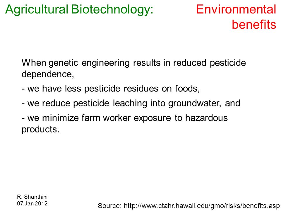 Advantages of integrating biotechnology and genetic engineering in agriculture
